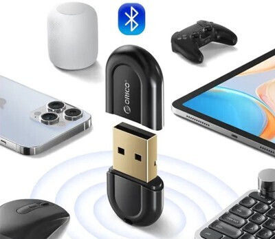 Orico USB Bluetooth 5.3 Adapter mit Reichweite 20m Schwarz (BTA-53-BK-BP)