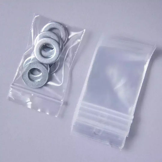 Verpackungstaschen Zipper Transparent 15x20cm Mit Loch 100 Stück