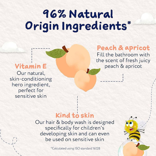 Childs Farm Kids' Bubble Bath & Shampoo with Peach / Apricot in Gel Form 250ml