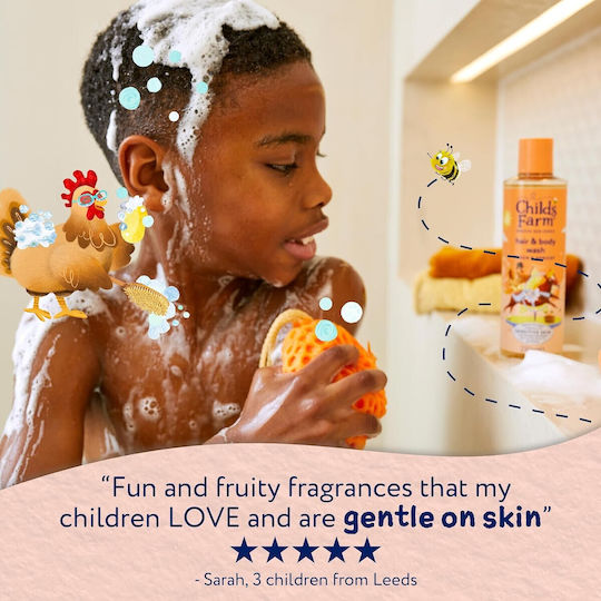 Childs Farm Kids' Bubble Bath & Shampoo with Peach / Apricot in Gel Form 250ml