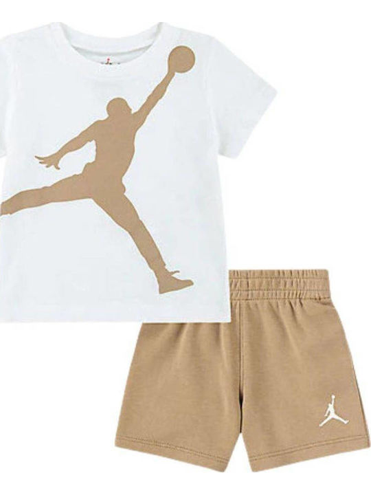 Παιδικό Σετ με Σορτς Καλοκαιρινό 2τμχ Μπεζ Jumpman