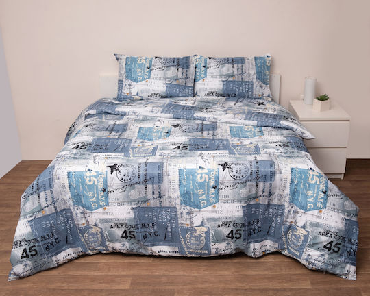 Viopros Πάπλωμα Μονό 160x240εκ. Μπλε
