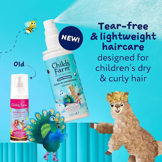 Childs Farm Kids' Conditioner with Coconut for Easy Combing in Gel Form , Ideal for Curls , Leave-In 100ml