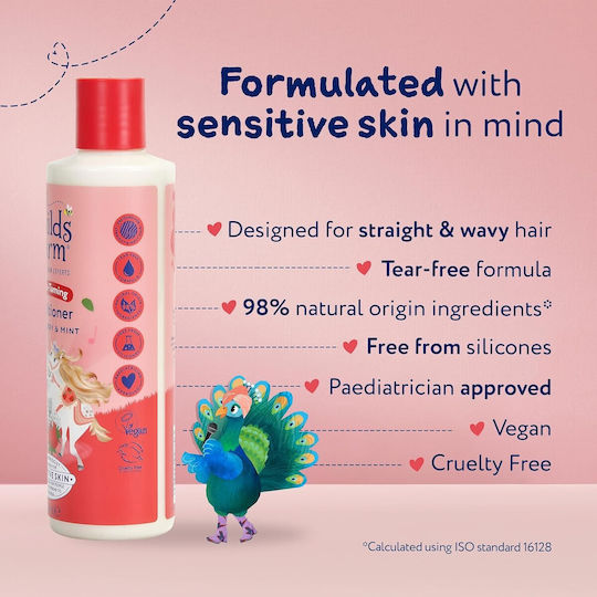 Childs Farm Kids' Conditioner & Bubble Bath with Strawberry / Mint for Easy Combing in Gel Form , Ideal for Curls 250ml