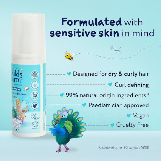 Childs Farm Kids' Conditioner with Coconut for Easy Combing in Gel Form , Ideal for Curls , Leave-In 100ml