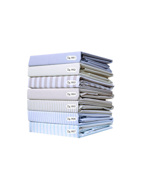 Viopros Set Pillowcases with Envelope Cover Light Blue 50x70cm
