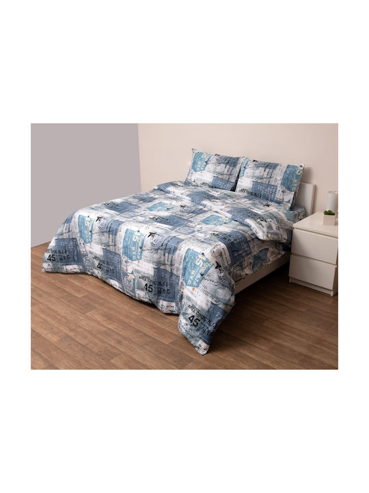 Viopros Set Pillowcases with Envelope Cover Blue 50x70cm