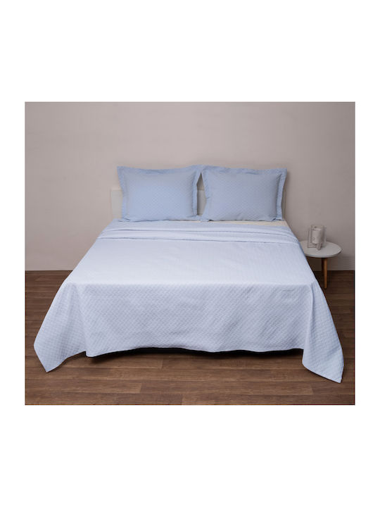 Viopros Δήλος Κουβέρτα Μονή 170x260εκ. Σιέλ