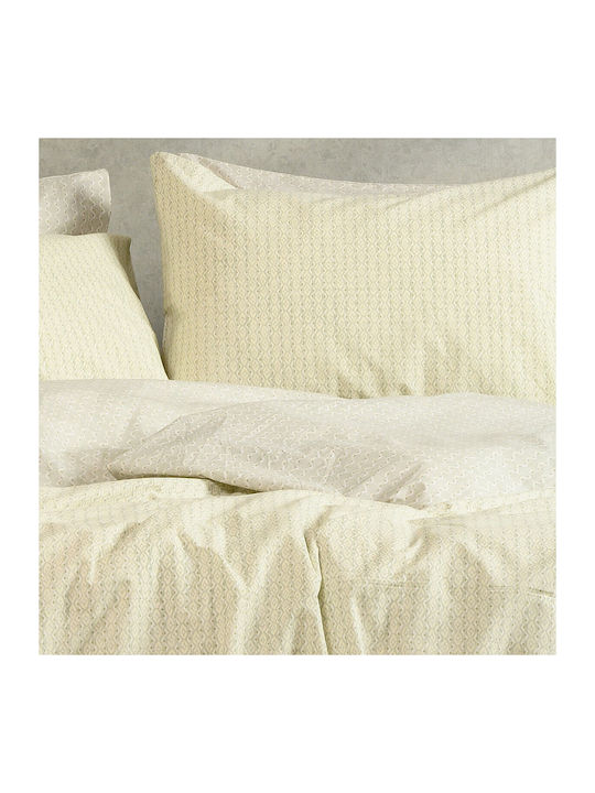 Melinen Sheet Sets Queen with Elastic 160x200+32cm. Layla Pastel Aqua Pastel Aqua 4pcs