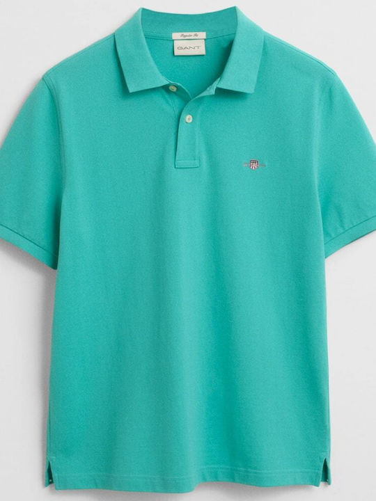 Polo Herrenbluse Kurzarm Tropic Blau