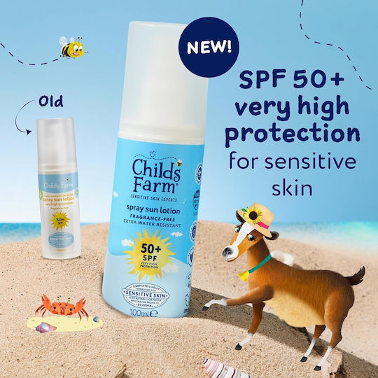 Childs Farm Wasserdicht Kinder Sonnencreme Spray SPF50 100ml