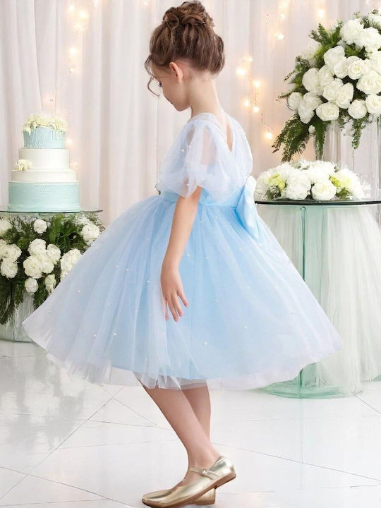 Kinderkleid Ärmellos Light Blue