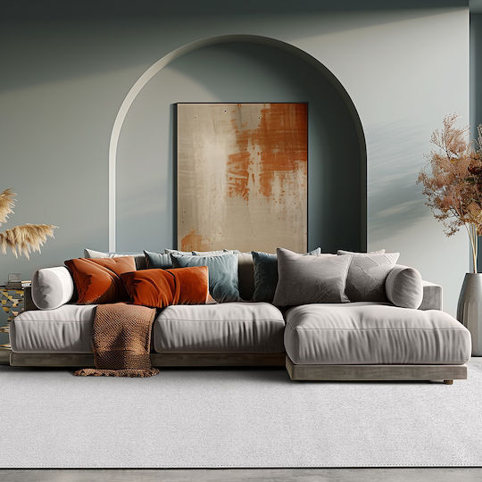 Beauty Home Antirutsch Rechteckiger Weißer Wohnzimmer Teppich 67x140cm