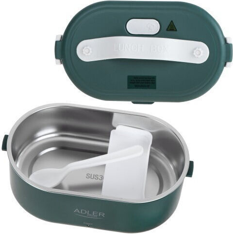 Adler Electric Lunch Box Inox Thermo Green With Compartments 800ml