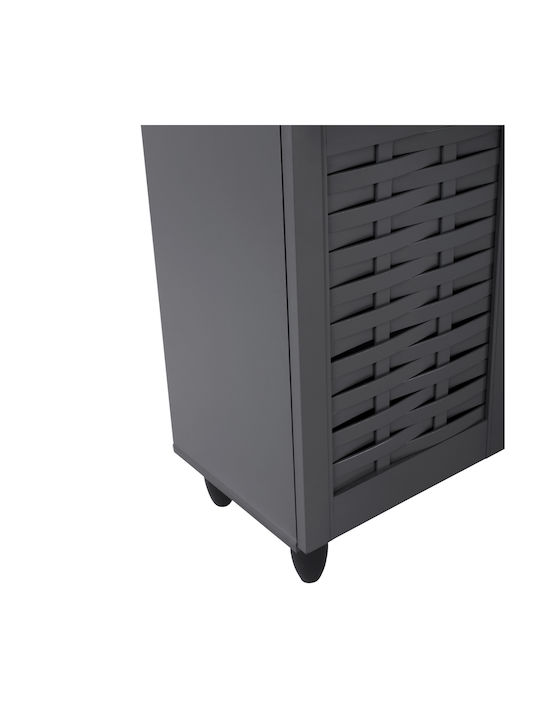 Iggy Wooden Shoe Organizer with 3 Shelves Gray 114x34x68cm