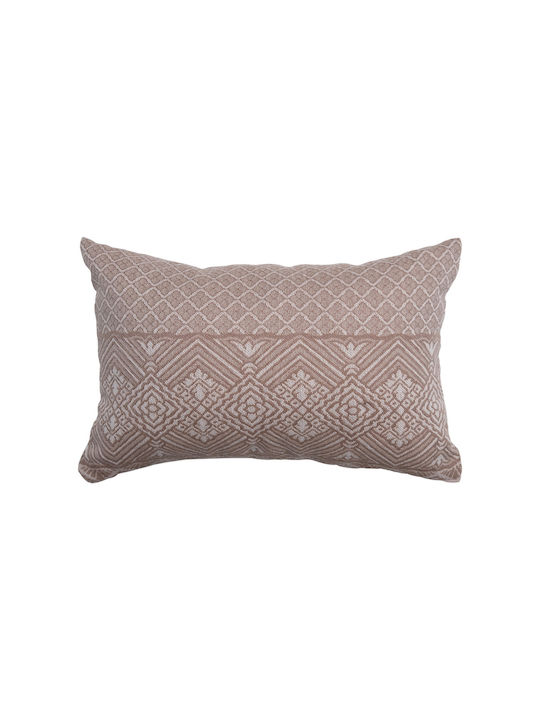 Anna Riska Sofa Cushion 1574 Made of 100% Cotton Mocca 32x52cm