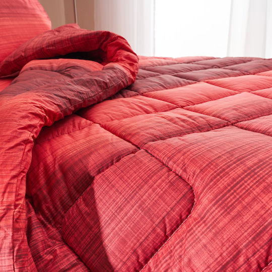 Charalambidis Textiles Παπλωματοθήκη Μονή 160x240 Σαντορίνη Κόκκινο