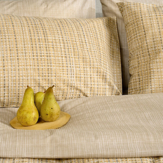 Melinen Duvet Cover Single 165x245 Mateo Beige