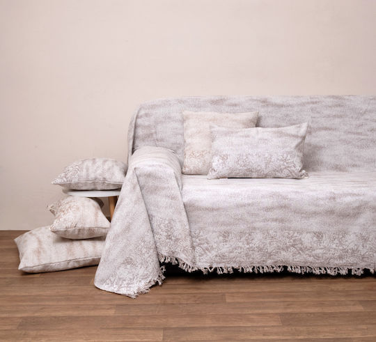 Viopros Dreisitzer-Sofa Wurf P180xM280cm Ecru Viopros Dreisitzer-Sofa Wurf P180xM280cm Ecru