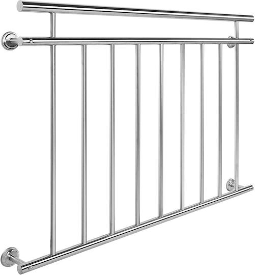 French Balcony Railing Stainless Steel 90 X 128 Cm