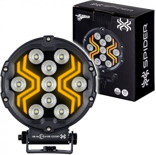 LED Round Work Headlight White 12V24V Spider