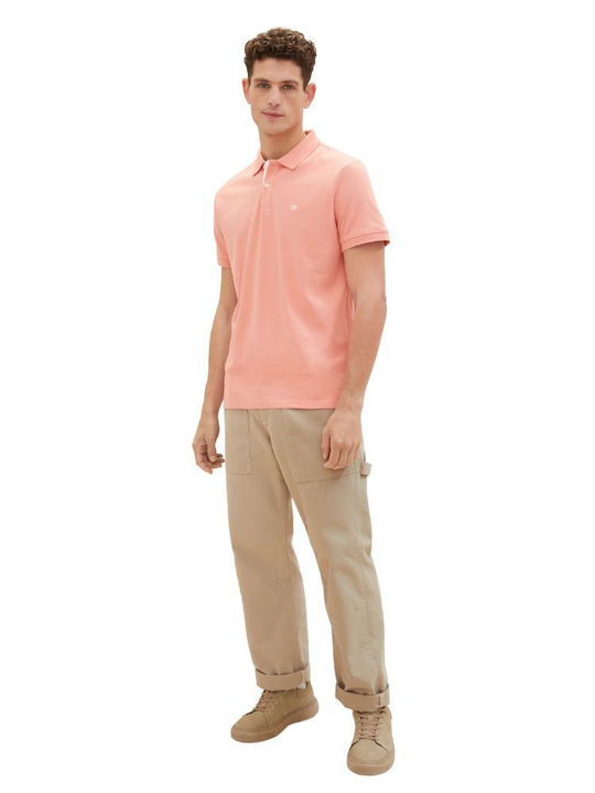 Basic Polo Bluză cu mânecă scurtă Hazy Coral Rose