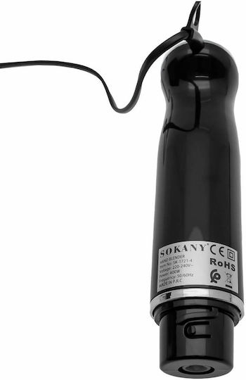 Sokany 1721-4 Stabmixer mit Edelstahlstab 400W Schwarz