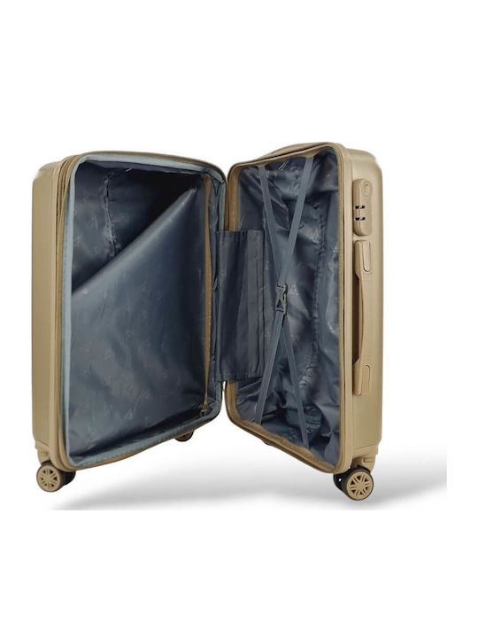 Playful Bags Travel Suitcases Hard Gold with 4 Wheels
