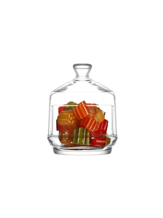 Gurallar Glass Sweet Jar Berry with Lid Transparent 11.9cm