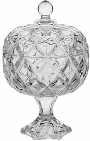 Homestyle Φοντανιέρα Glas mit Deckel und Ständer 18x18x28cm Transparent Homestyle Φοντανιέρα Glas mit Deckel und Ständer 18x18x28cm Transparent
