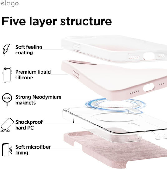 Elago Back Cover Σιλικόνης / Πλαστικό Ροζ (iPhone 16e)