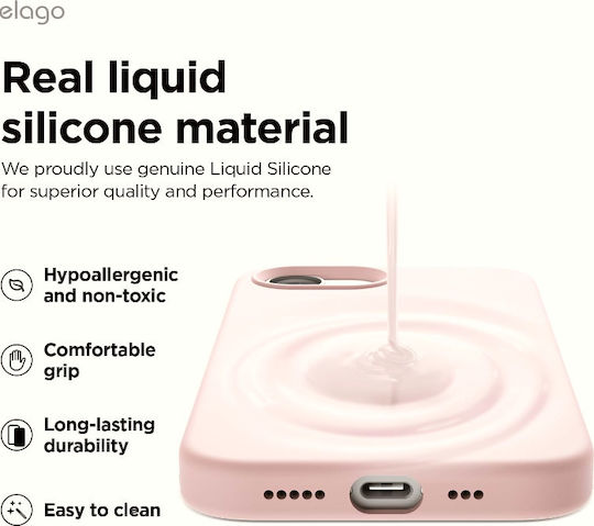 Elago Back Cover Σιλικόνης / Πλαστικό Ροζ (iPhone 16e)