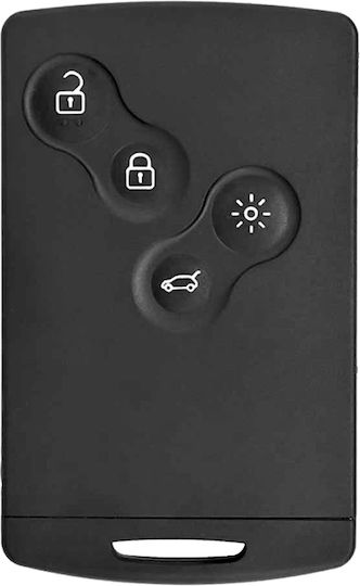 Techsuit Car Key Case 1010.01 Renault Laguna Megane Clio Black