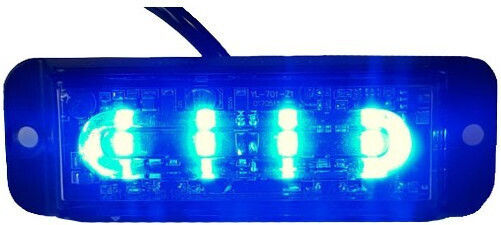Led Strobo 12v-24v 4 Smd Μπλέ