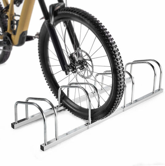 Kadax 4-Station Stahl Fahrradhalterung Silber