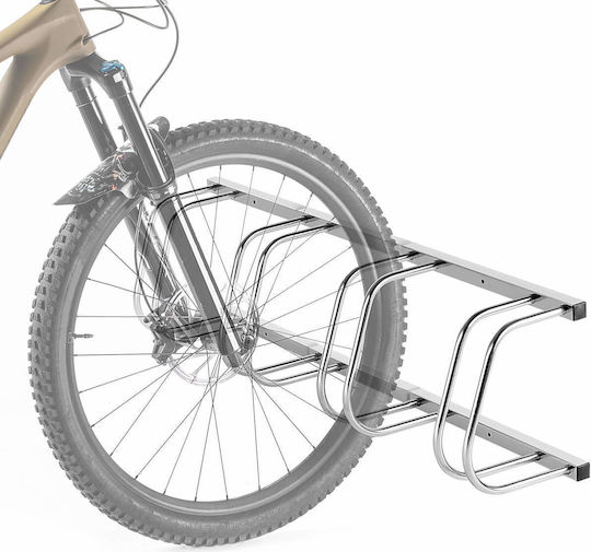 Kadax 4-Station Stahl Fahrradhalterung Silber