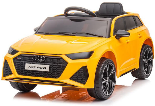 Kinder Auto Einsitzer mit Fernbedienung Audi RS6 12 Volt Gelb