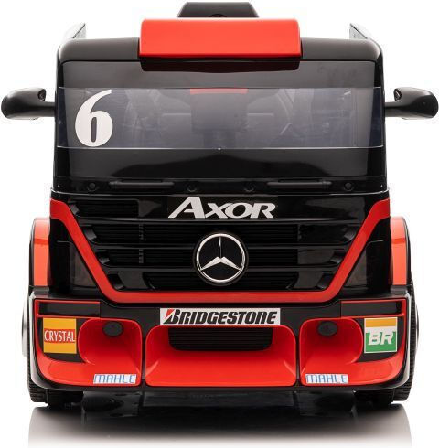 Mercedes Axor Едноместен Камион с Дистанционно Управление 12 Волта Червен