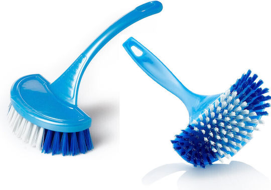 AGC Plastic Cleaning Brush with Handle Blue 20cm
