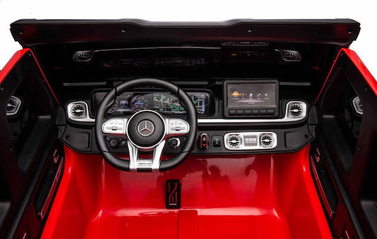 Детска Електрическа Кола Две места с Дистанционно управление Лицензиран Bo Mercedes-benz G63 4×4 24 волта Червен