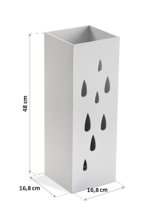 Versa Ομπρελοθήκη Ξύλινη Λευκή 48x16.8x16.8cm