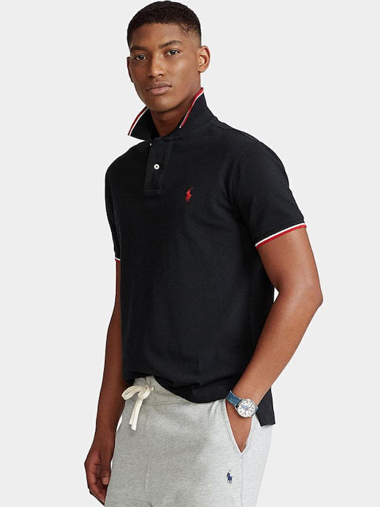 Polo Short Sleeve Black Blouse