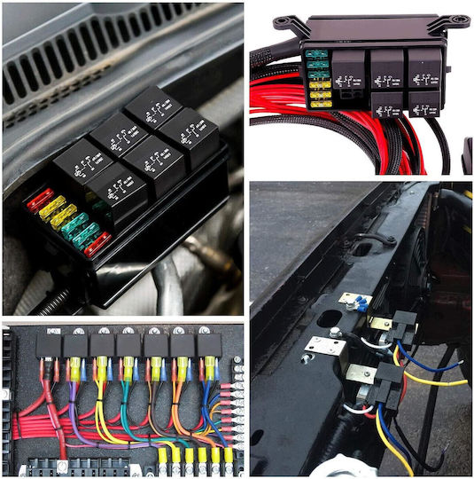 Set 2 Relee Auto 24v 40a Socket Cuie 5 Pinuri 2.5 X 3 Cm Gebildet Jd2914