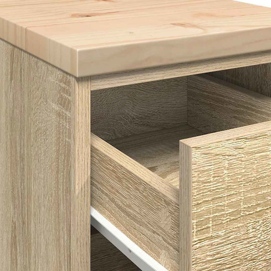 Drawers Storage Solid Wood with 4 Drawers L30xW51xH85cm