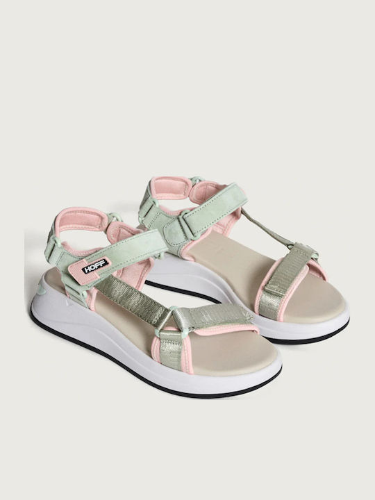 Sandale Casual Damă Sporty Verzi De Piele