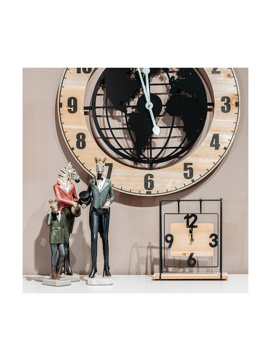 Fylliana Swing Масов Часовник Дървен Черен 125-222-336