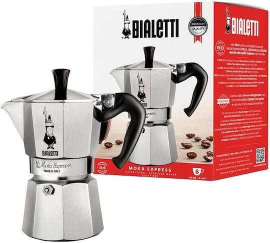 Bialetti Moka Express Мокро кафе 6 Cups Сребрист