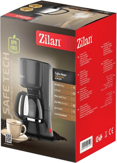 Zilan Καφετιέρα Φίλτρου 800W Black