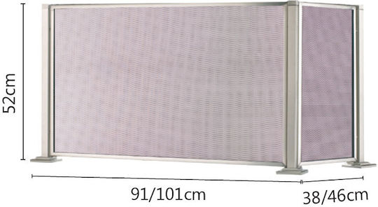 Zogometal mit 2 Blättern 91x38x52cm Nickel Matt