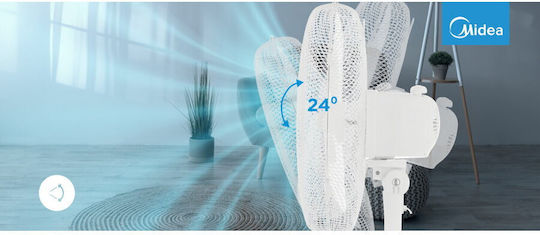 Midea Ventilator Oρθοστάτης 40W Lüfterdurchmesser 40cm Weiß